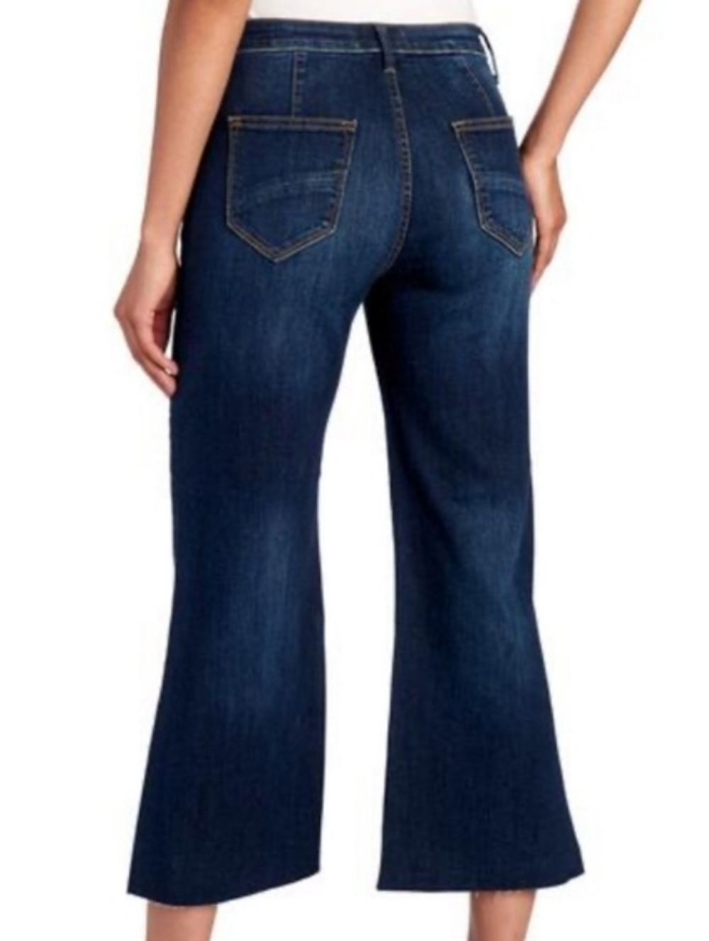Driftwood Charlee High-Rise Wide Leg Raw Hem Crop Jeans - Picture 2 of 7